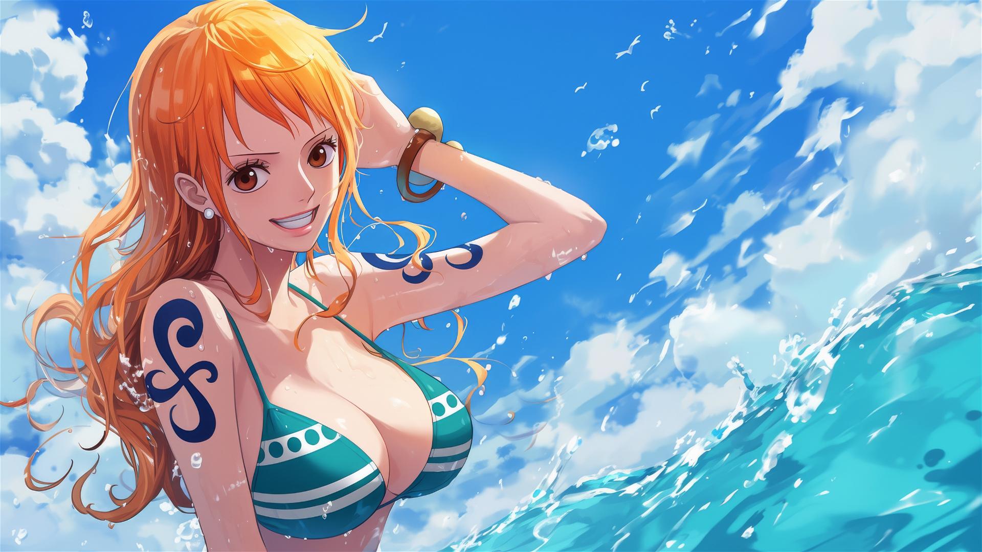 Fondo de Pantalla 4K HD: Vista Panorámica de Nami de One Piece