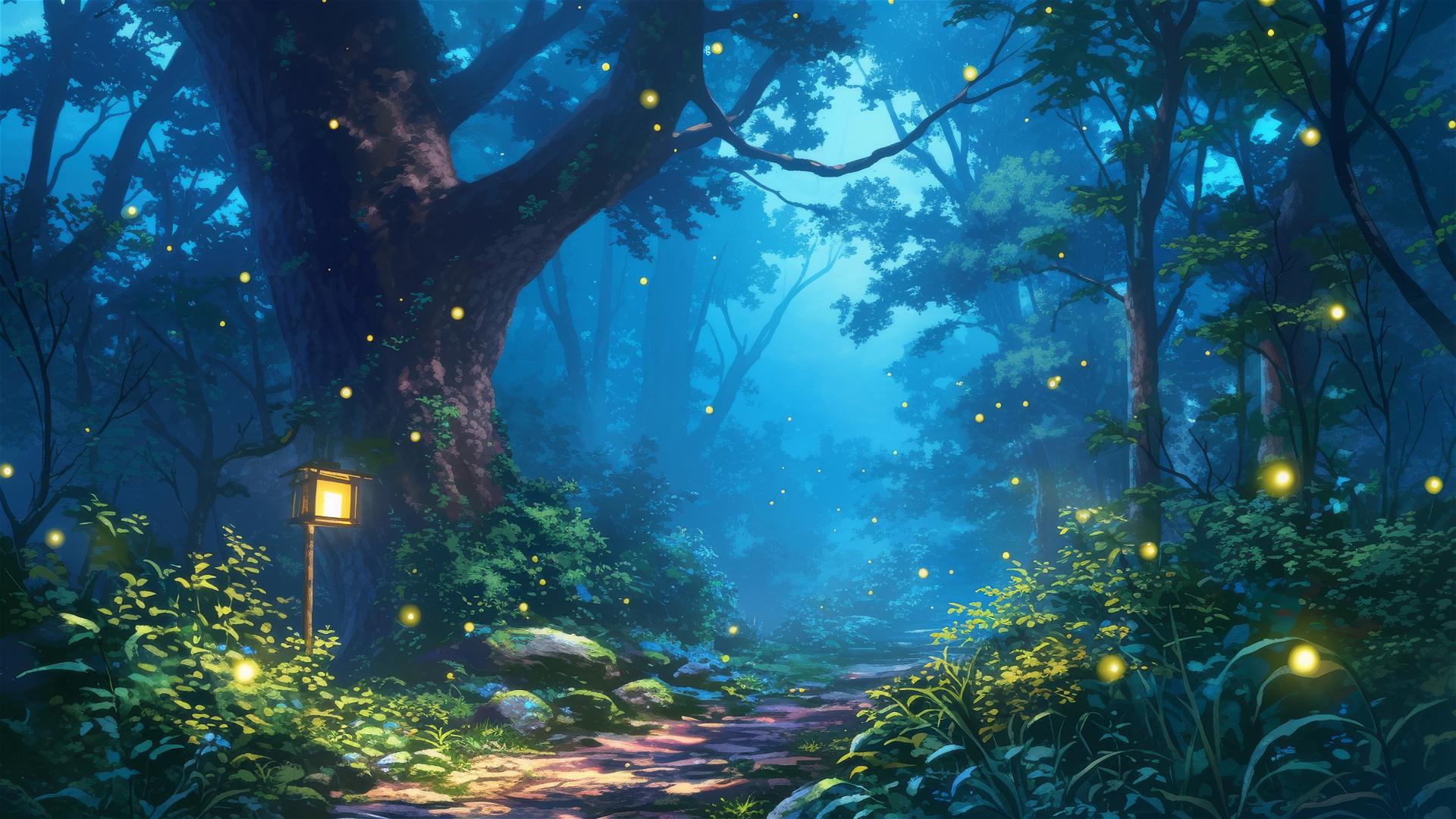 4k HD Wallpaper: Ghibli-Inspired Enchanted Forest Path