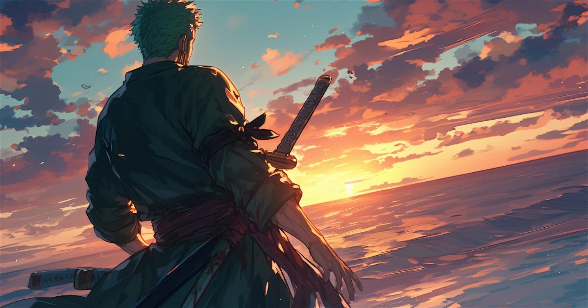 4k Hd Wallpaper: Zoro's Cliffside Sunset Lookout