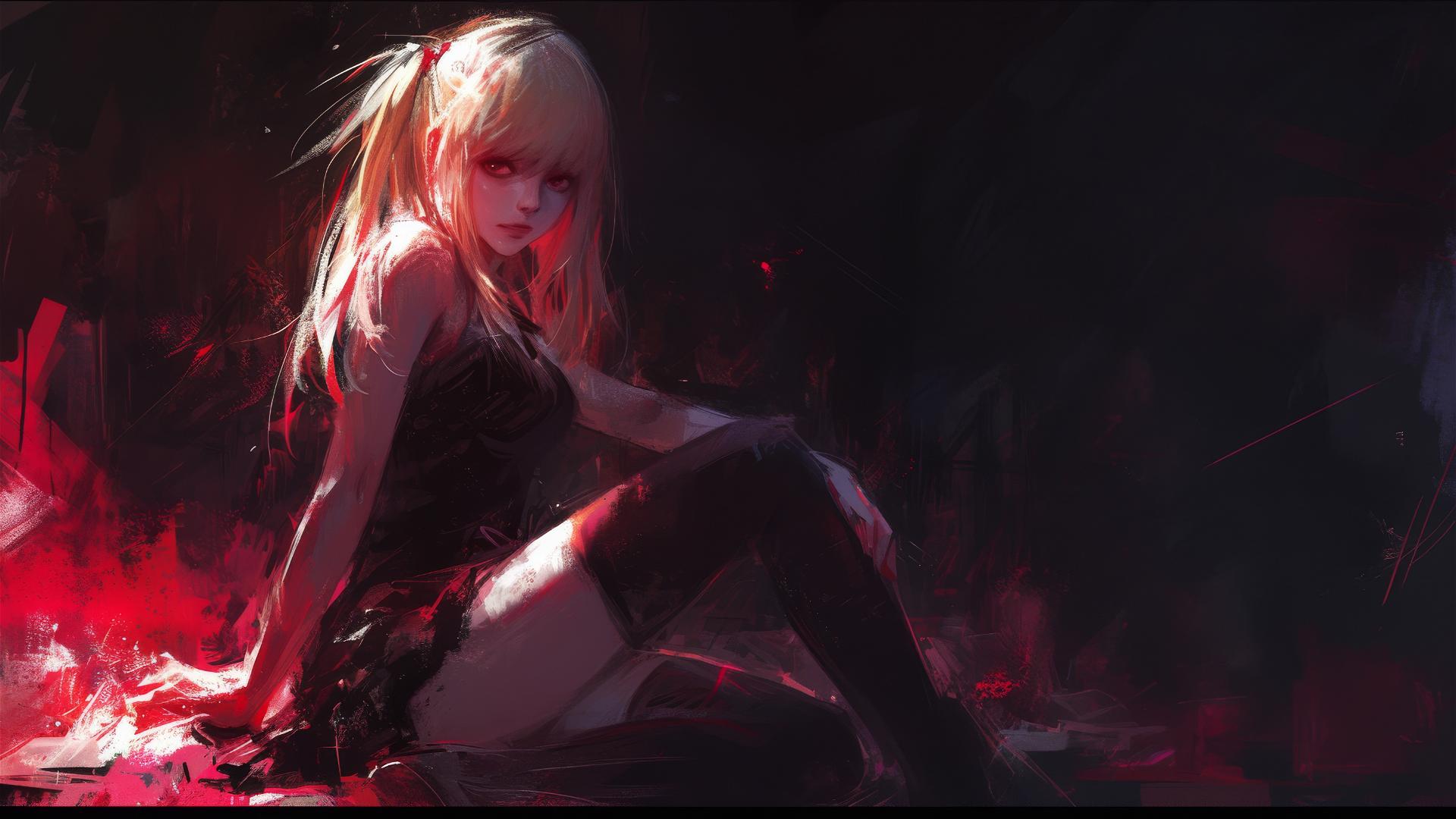 4k HD Wallpaper: Misa Amane's Dynamic Spotlight Pose