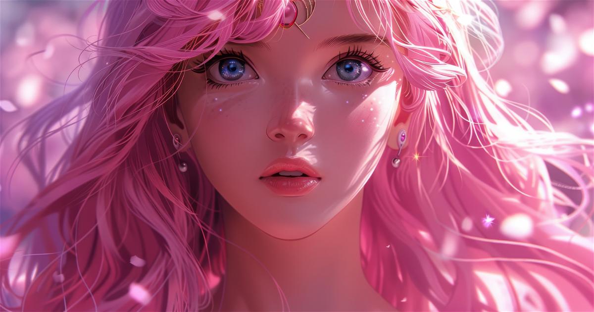 4k HD Wallpaper: Retro 1980s Anime-Inspired Girl with Pink Hair