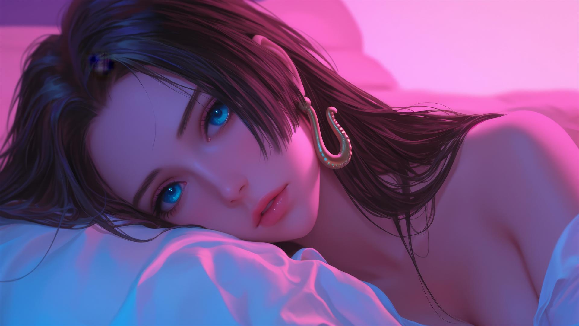 4k HD Wallpaper: High-Angle Neon Anime Portrait of Boa Hancock