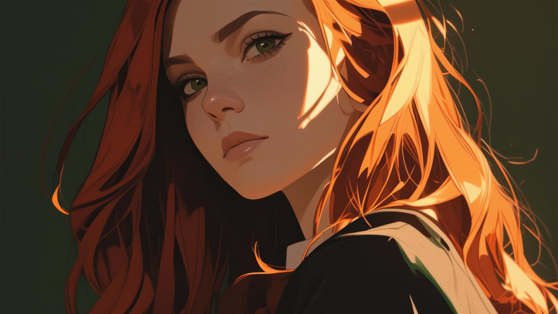 4k HD Wallpaper: Ginny Weasley Spotlight Illustration