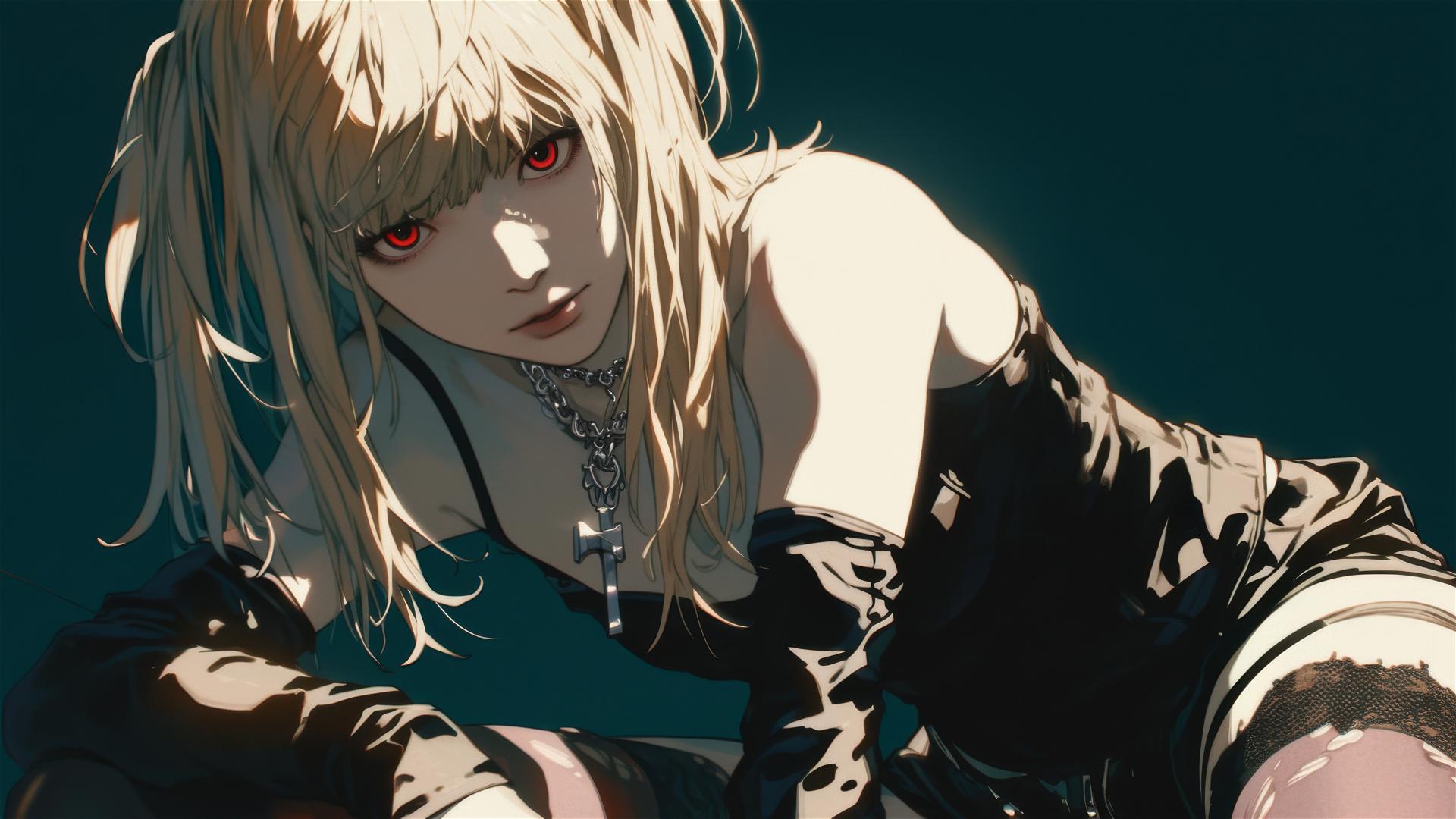 4k HD Wallpaper: Misa Amane in Spotlight: Death Note