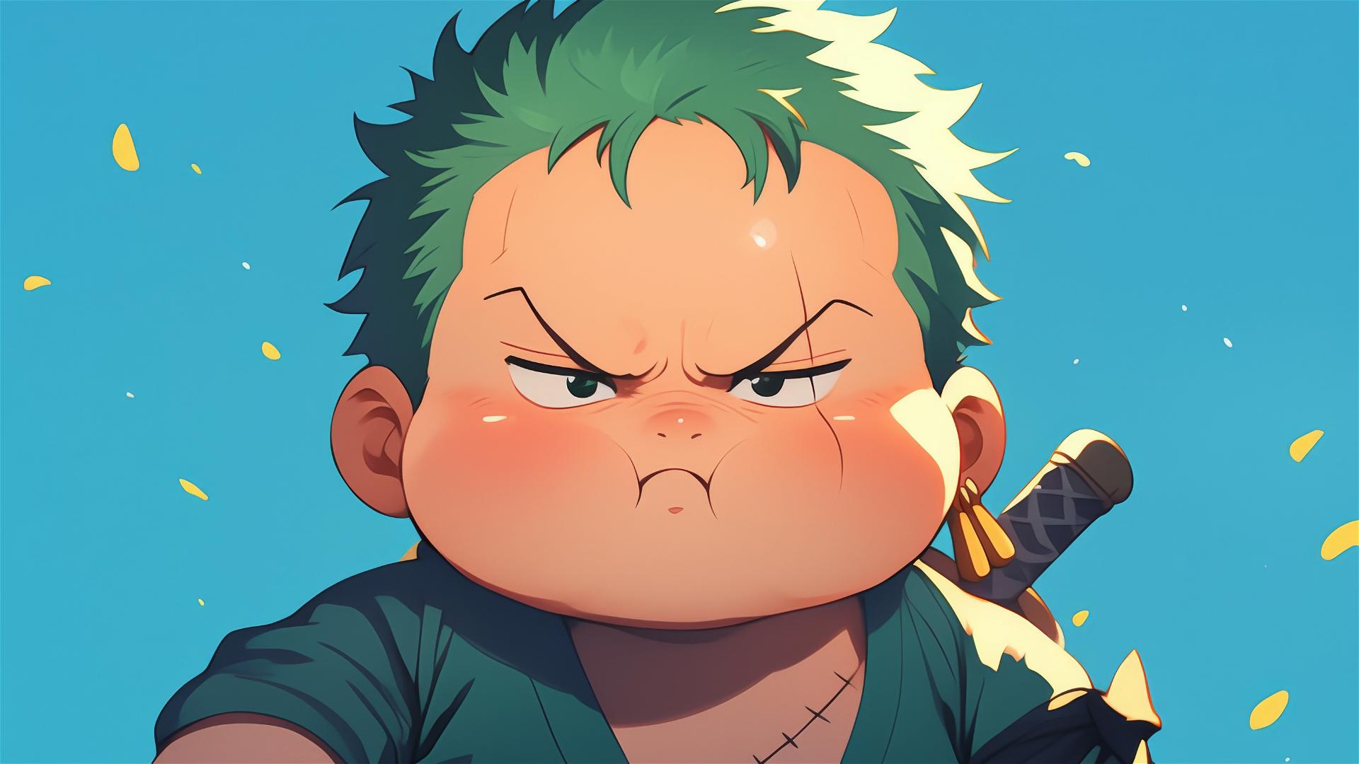 4k HD Wallpaper: Chubby Child Roronoa Zoro