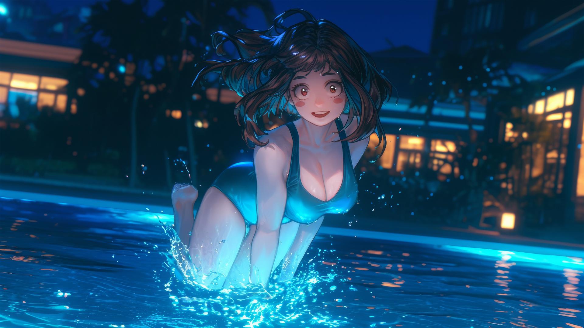 4k HD Wallpaper: Moonlight Dive by Ochaco Uraraka