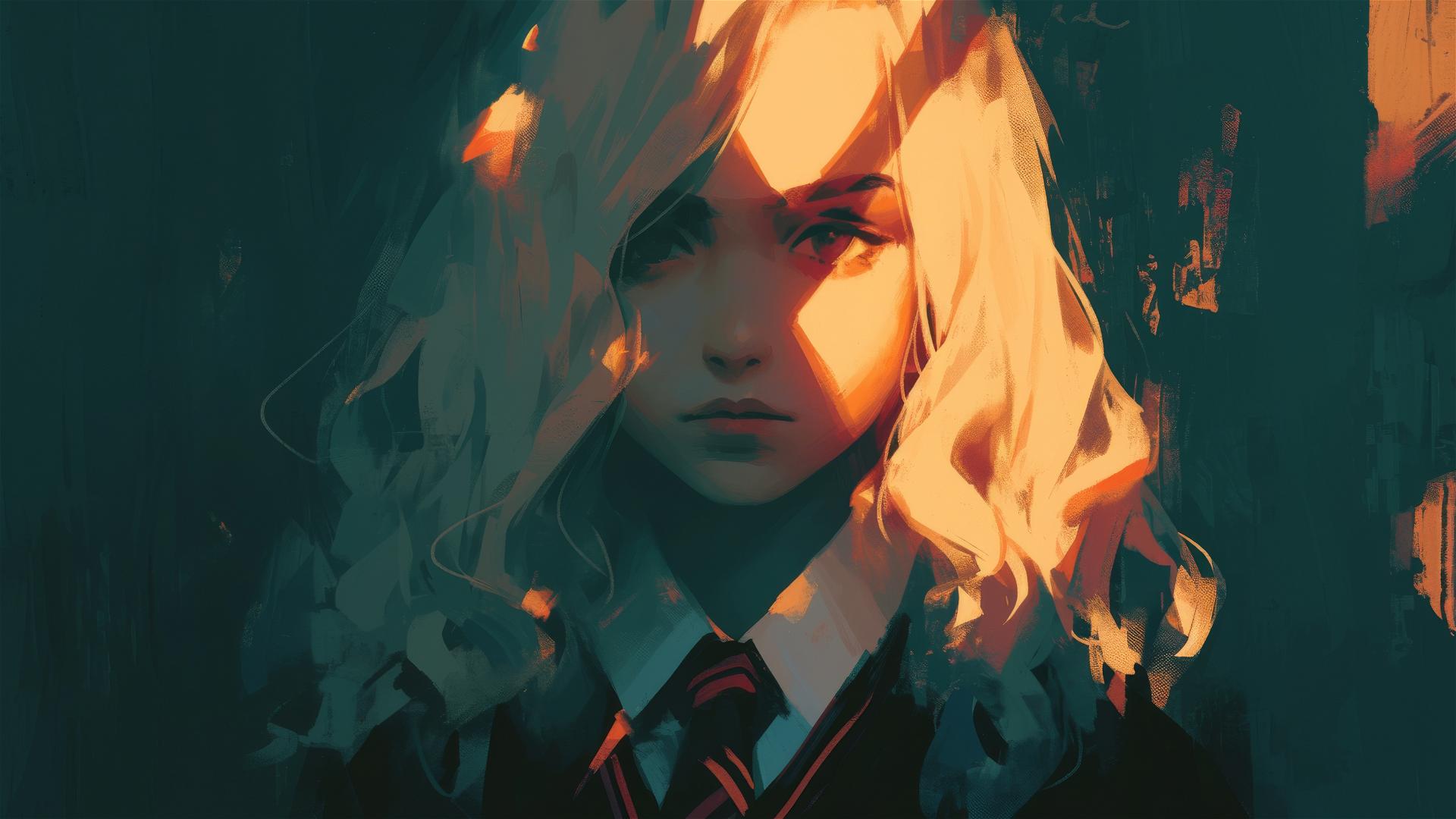 Papel de Parede 4K HD: Ilustra  o em Destaque da Luna Lovegood