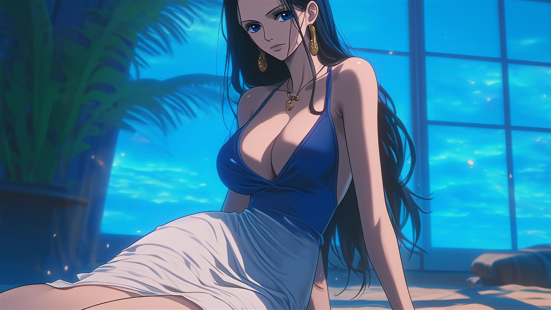 4k HD Wallpaper: Nico Robin in Moonlit Serenity