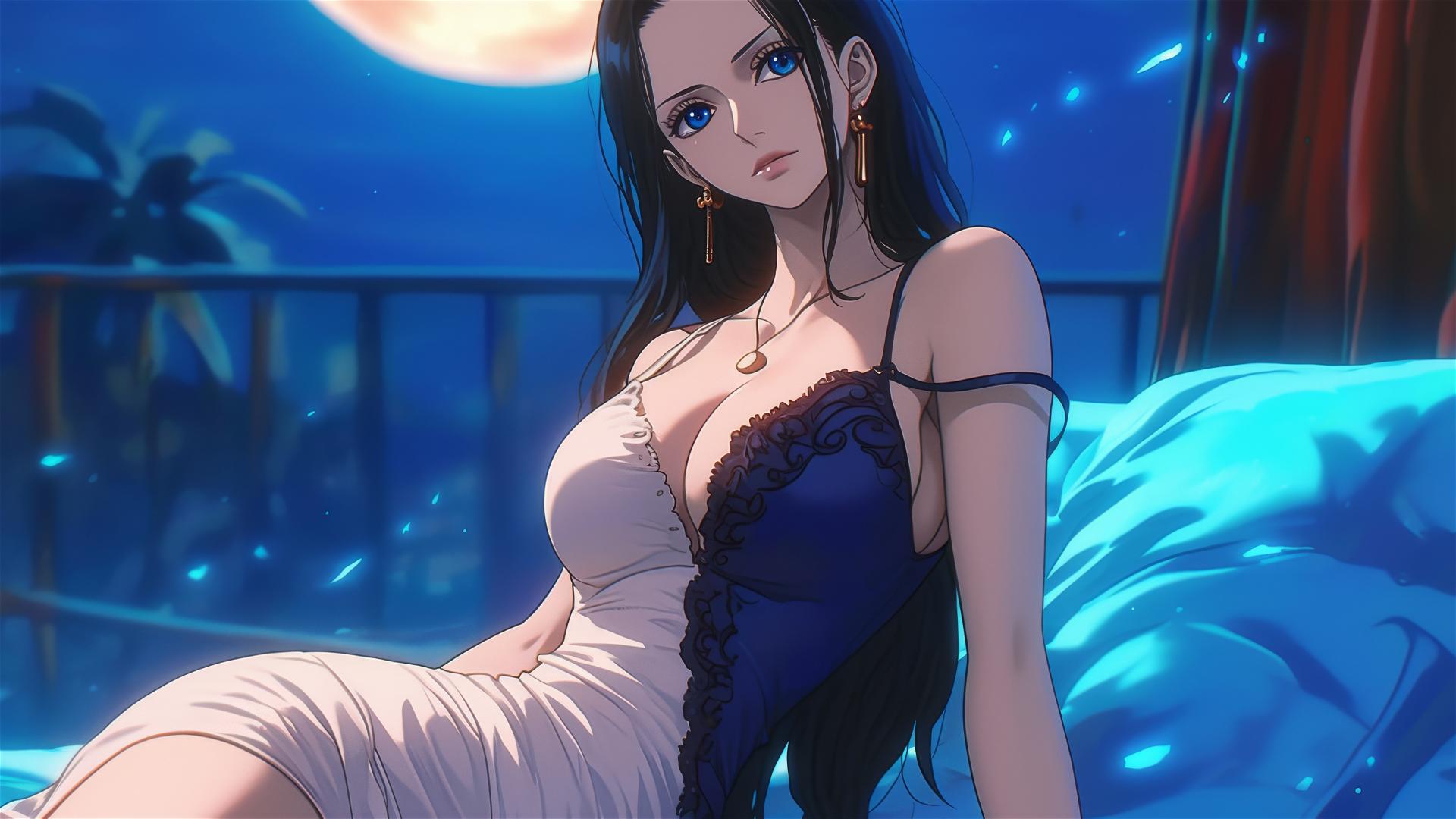 4k HD Wallpaper: Nico Robin in Modern Hotel Room