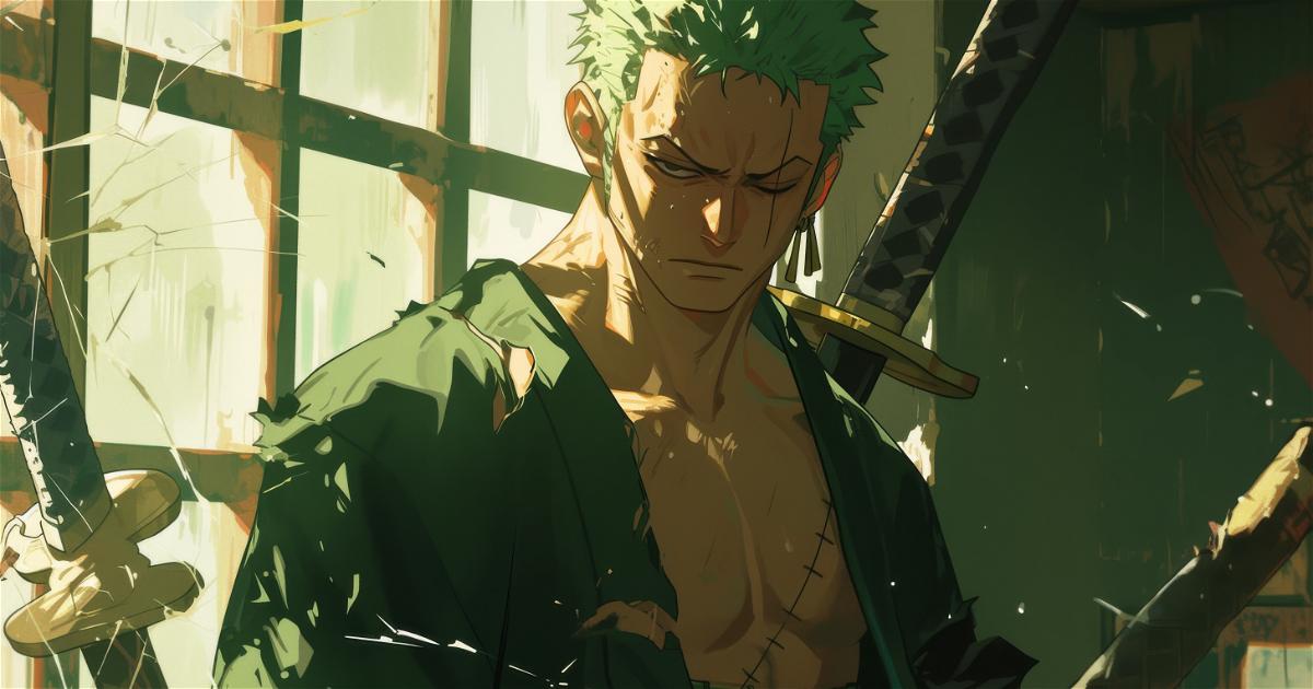 4k HD Wallpaper: Roronoa Zoro Amidst Ruins