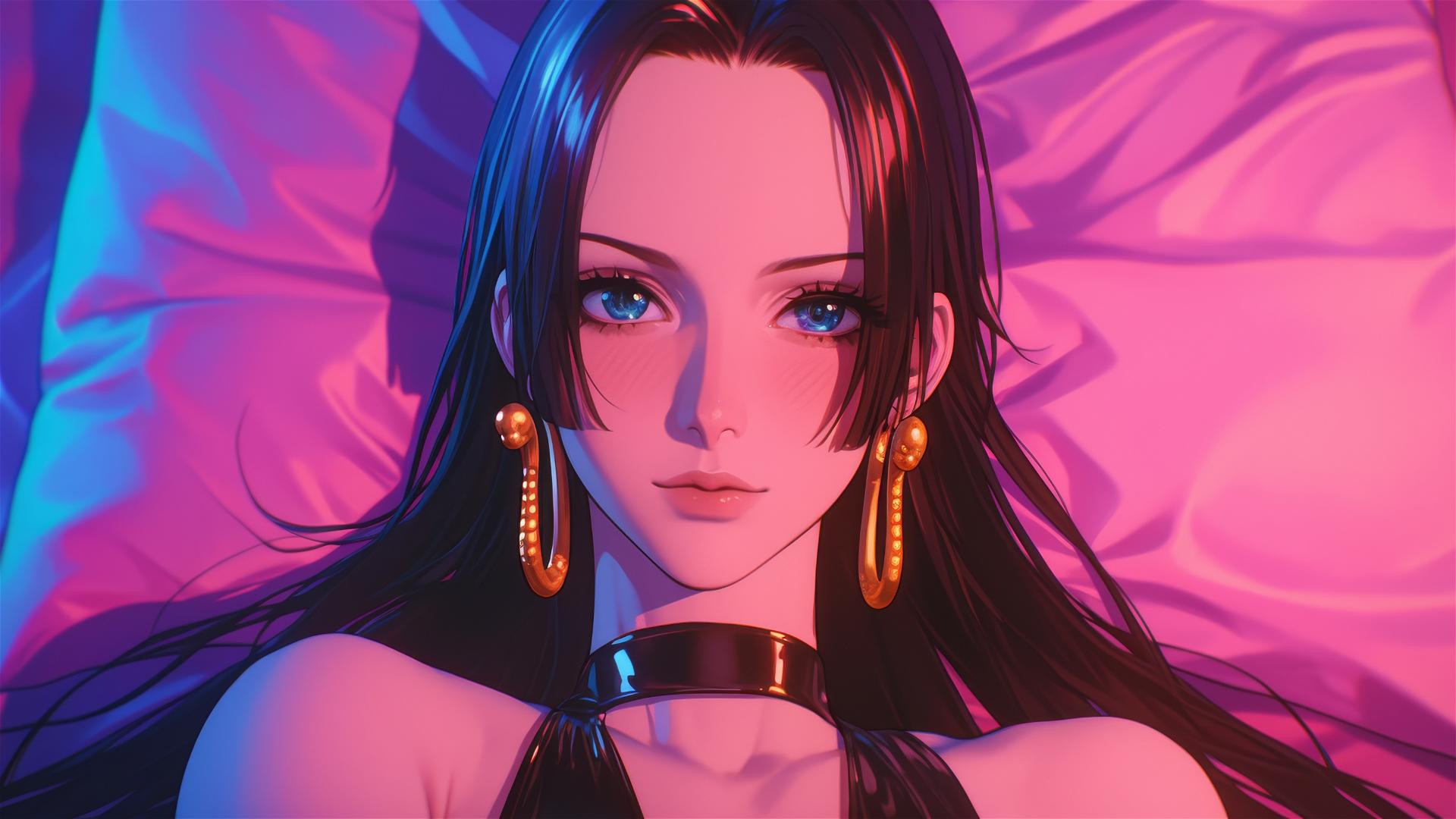 4k HD Wallpaper: Boa Hancock in Neon Colors