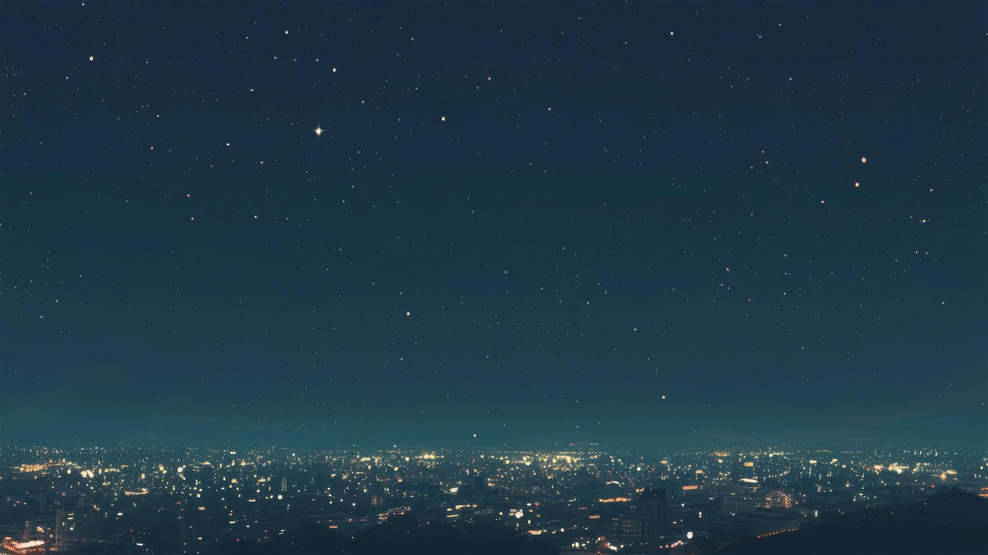 4k HD Wallpaper: Star-Like City Lights from a High Balcony