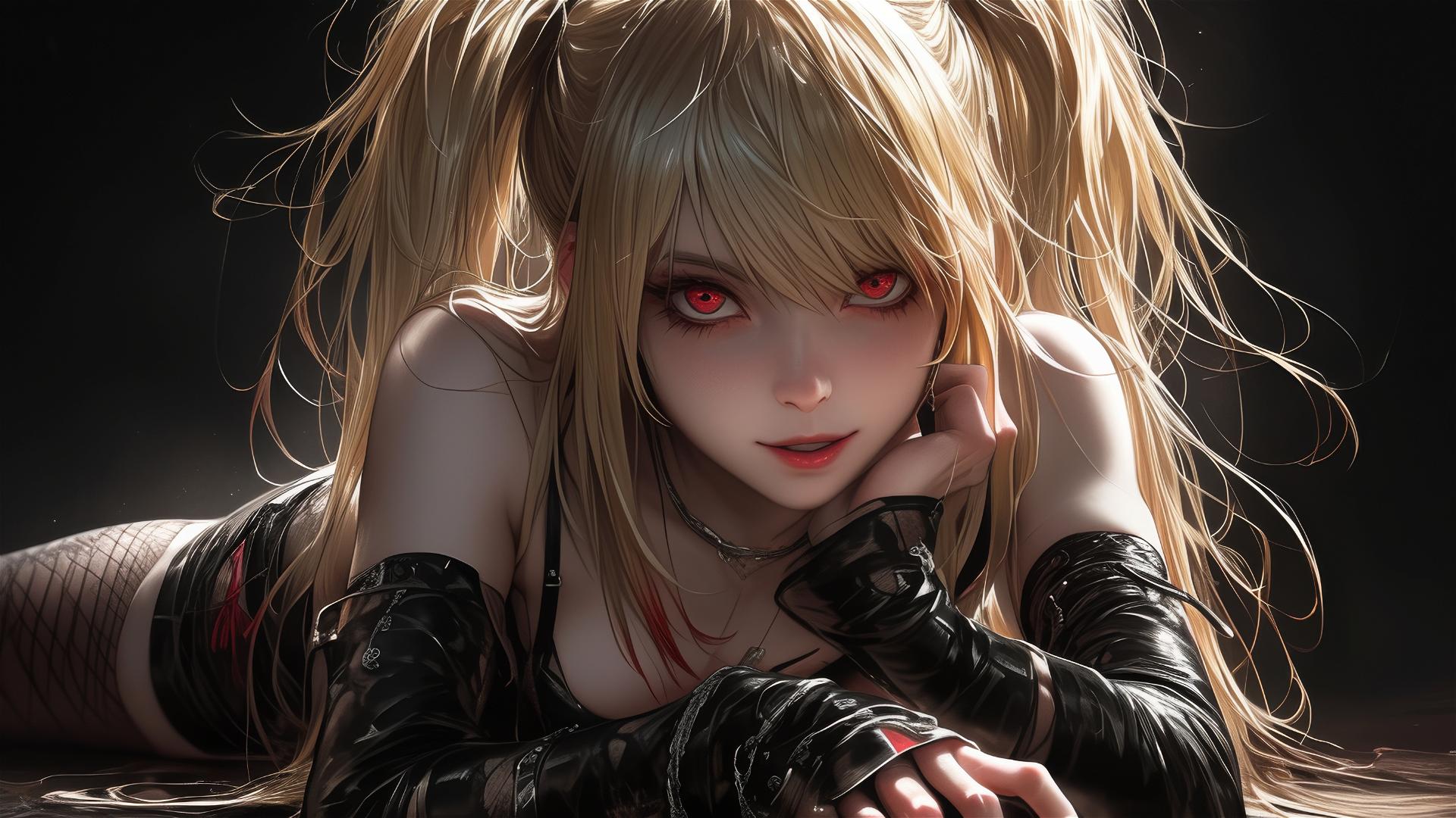 4k HD Wallpaper: Misa Amane's Dynamic Spotlight Pose