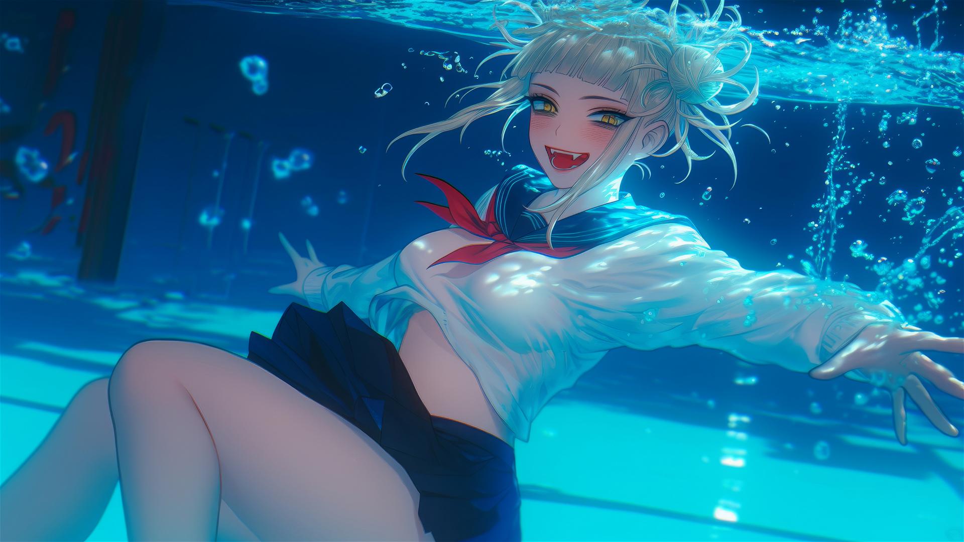 Papel de Parede 4K HD: Himiko Toga em um Salto ao Luar