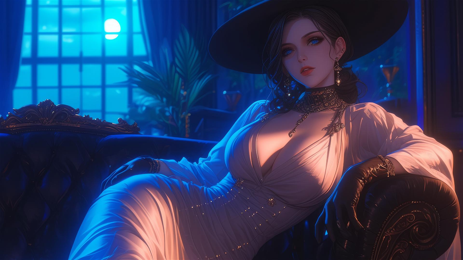 4k HD Wallpaper: Elegant Lady Dimitrescu Portrait