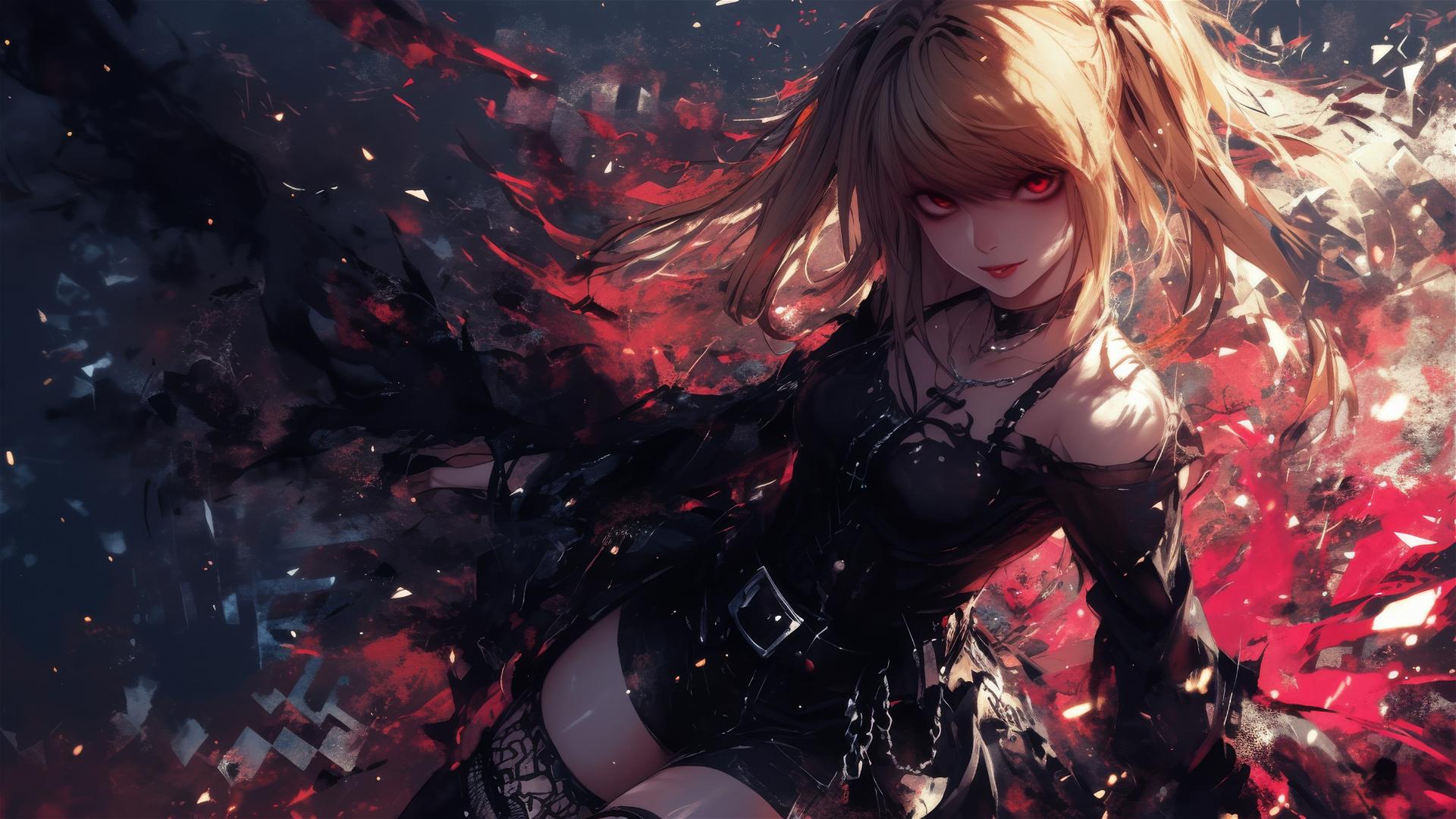 4k HD Wallpaper: Misa Amane's Dynamic Spotlight Pose