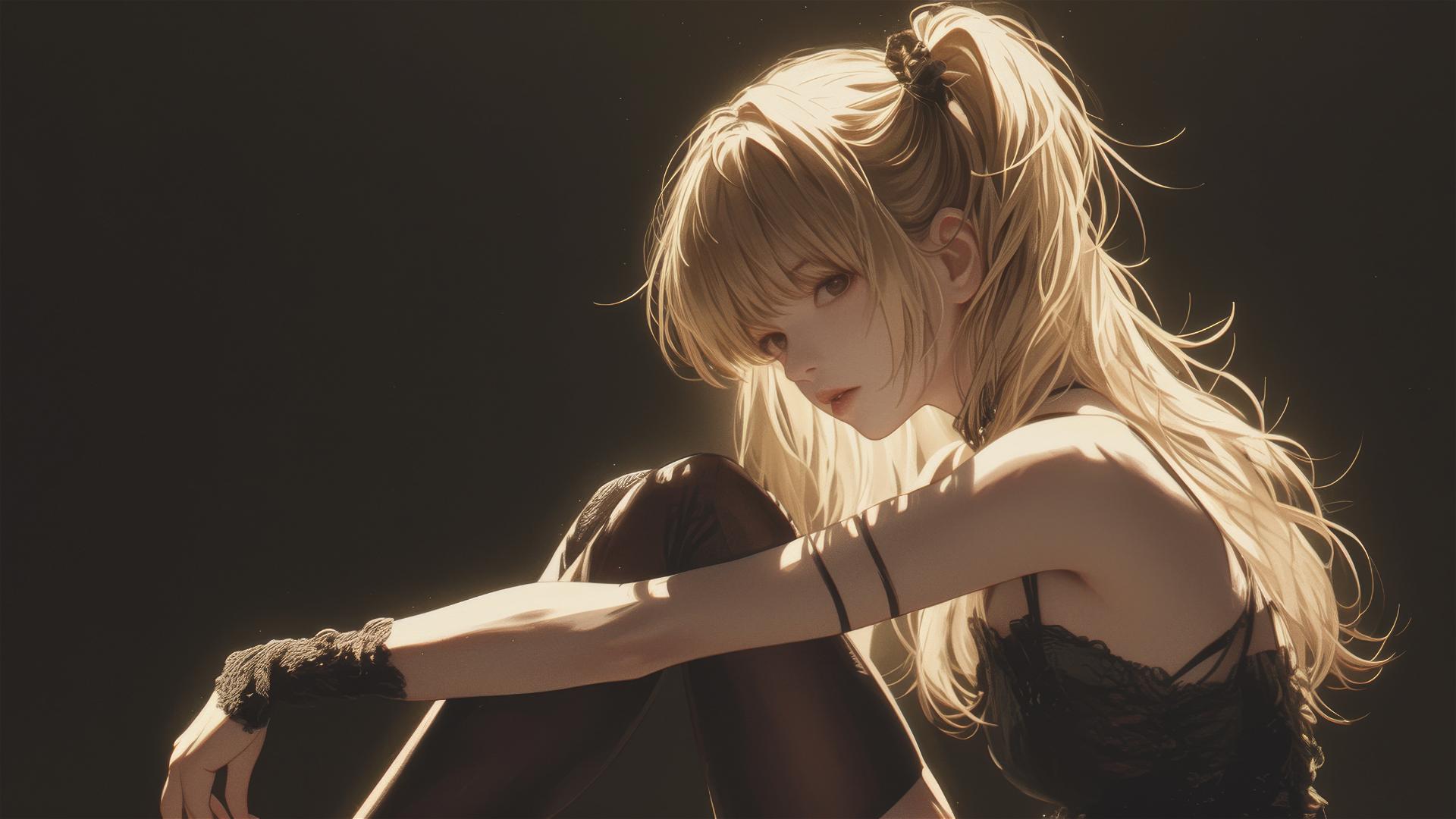 4k HD Wallpaper: Misa Amane Spotlight Pose