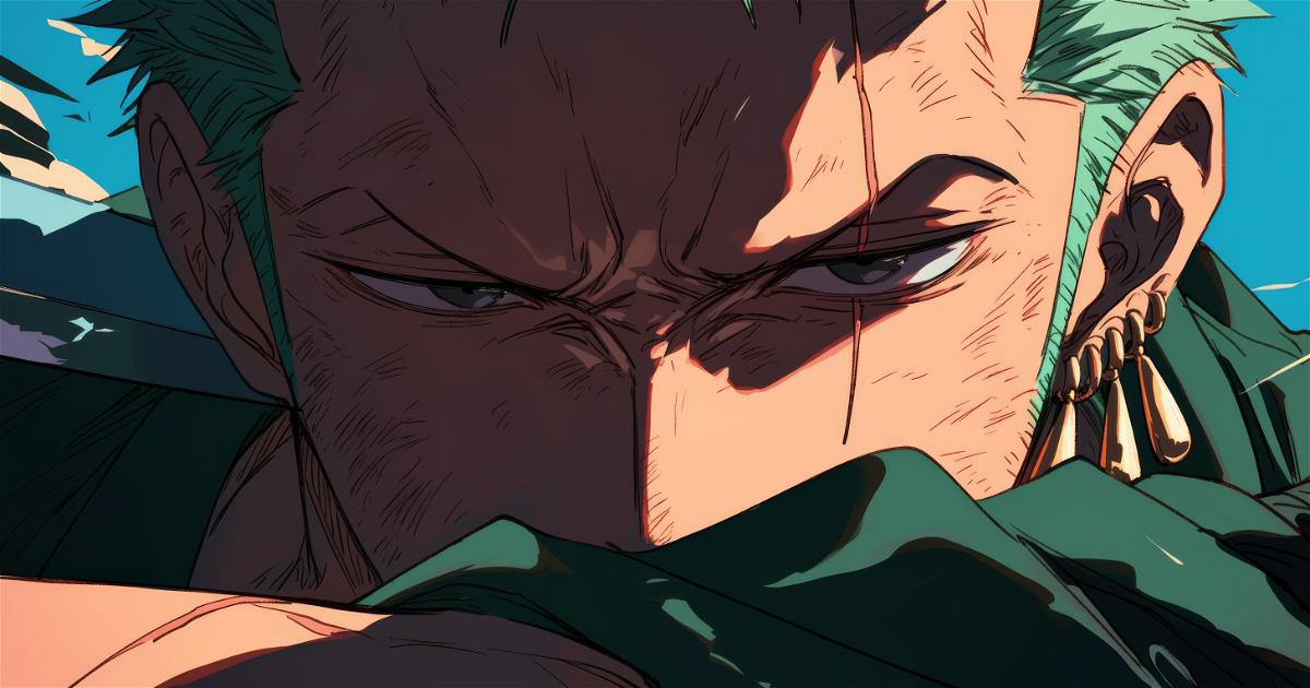 4k HD Wallpaper: Shadowed Zoro with Glowing Eyes